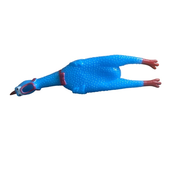 Blue Rubber Chicken Toy - Picture 1 of 3